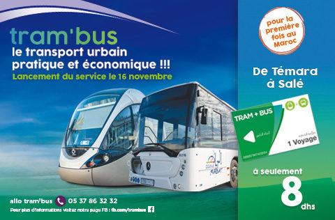 Lancement d’une première opération pilote au Maroc de l’intermodalité en Transport urbain « Tram’Bus »